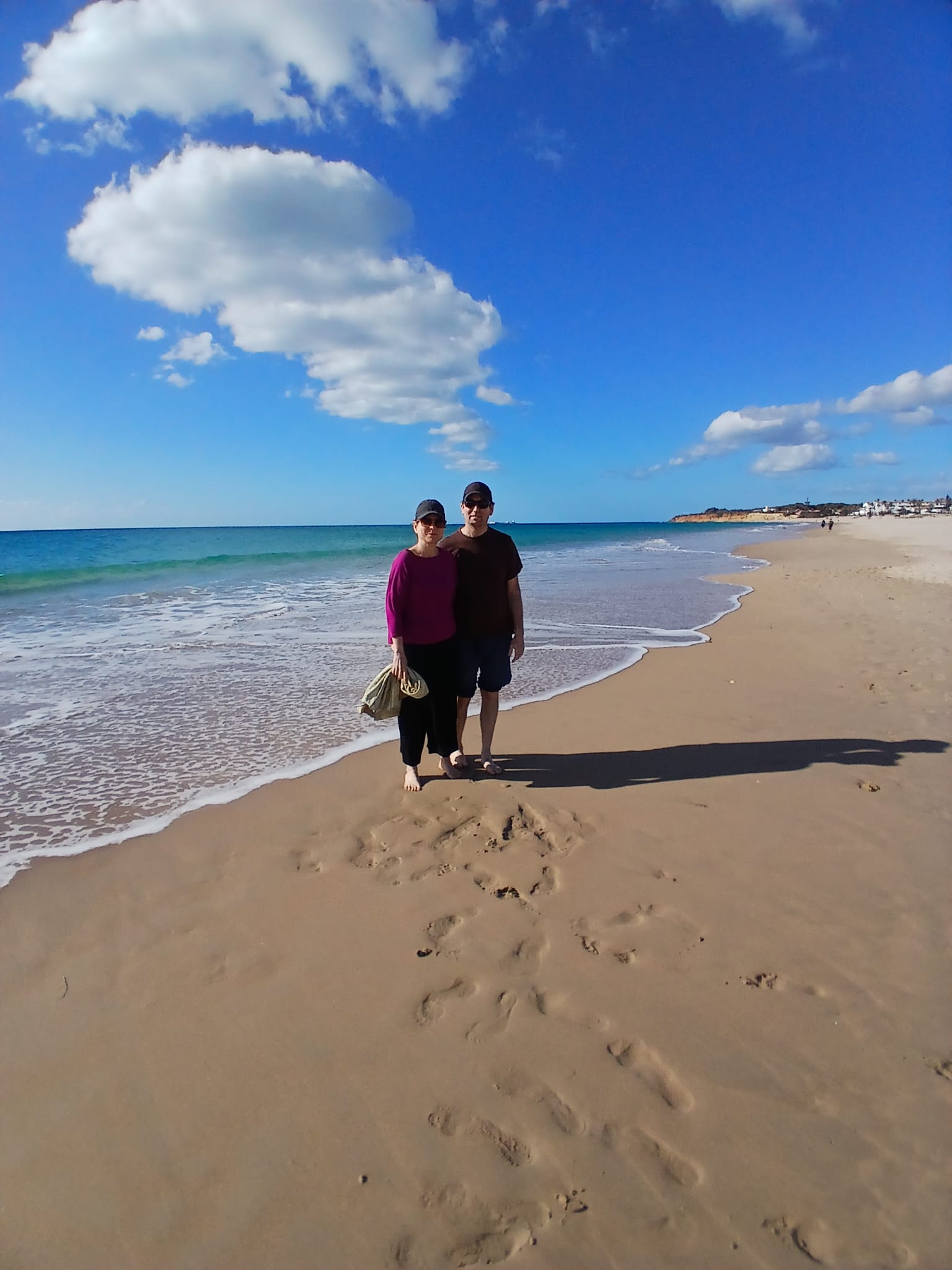 Ana and Luis outdoors on a family walk